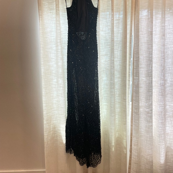 Mac Duggal 4112 Black Sequin Halter Open Back Dress - Picture 5 of 9